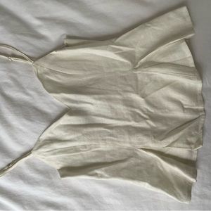 Cream Linen Tank Top
